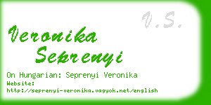 veronika seprenyi business card